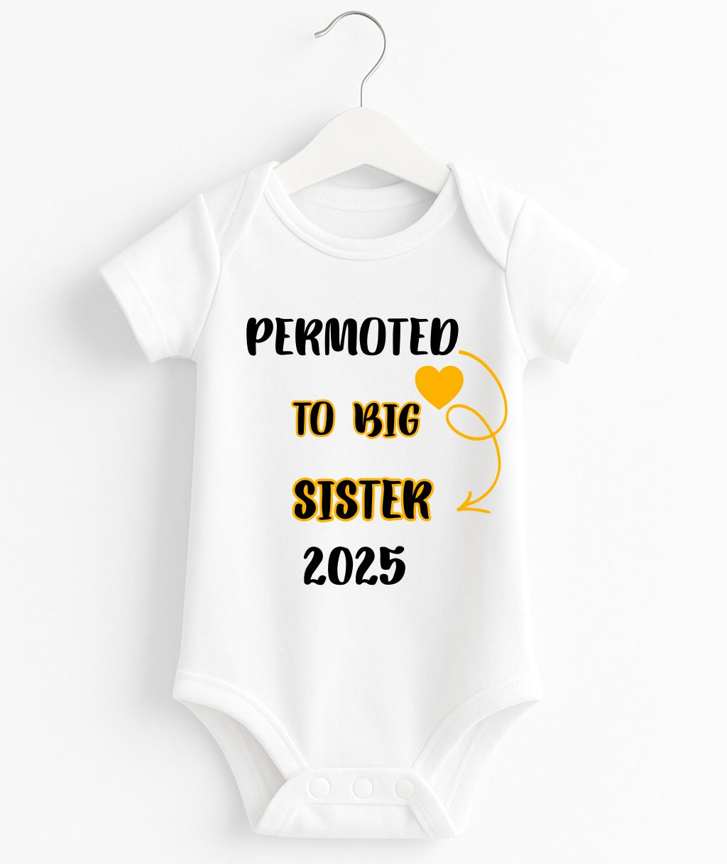 Permoted To Big Sister | Customize Baby Romper