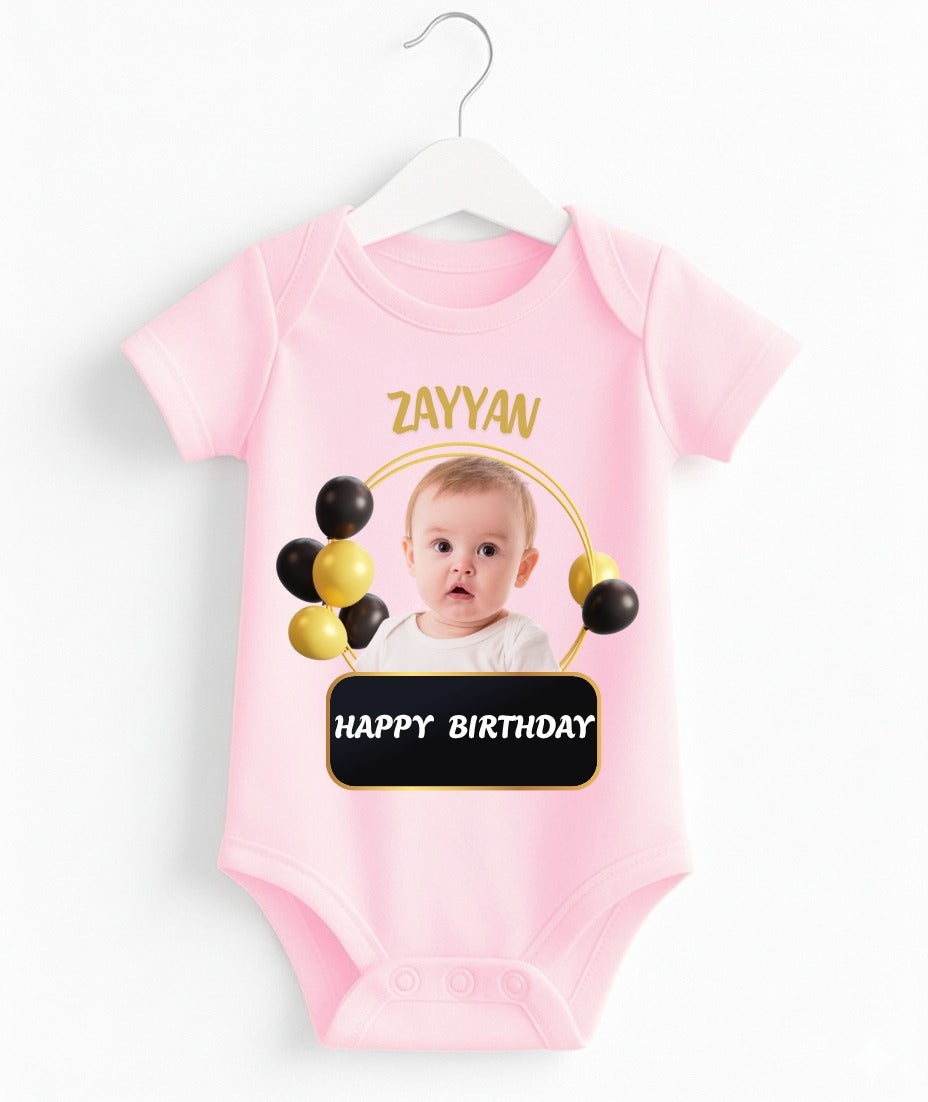 Custom Name And Pic Birthday Romper