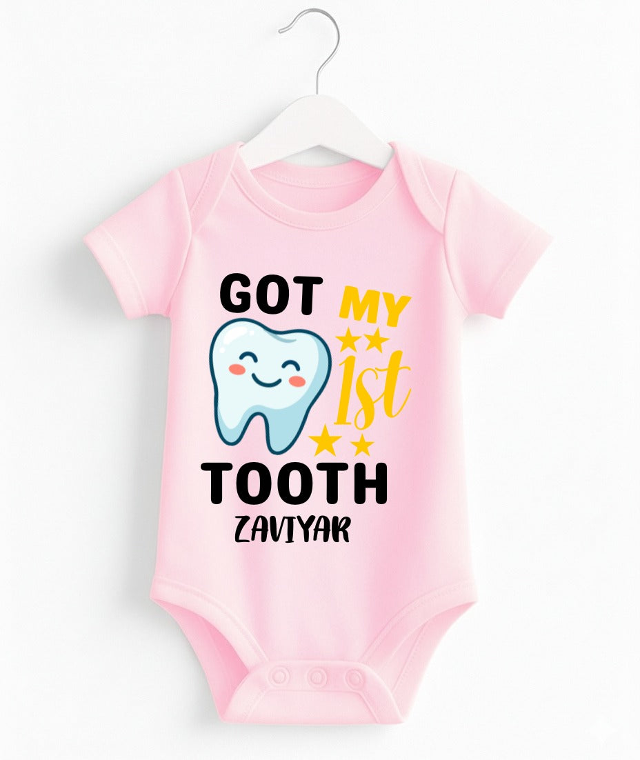 Customize 1st Tooth Baby Romper