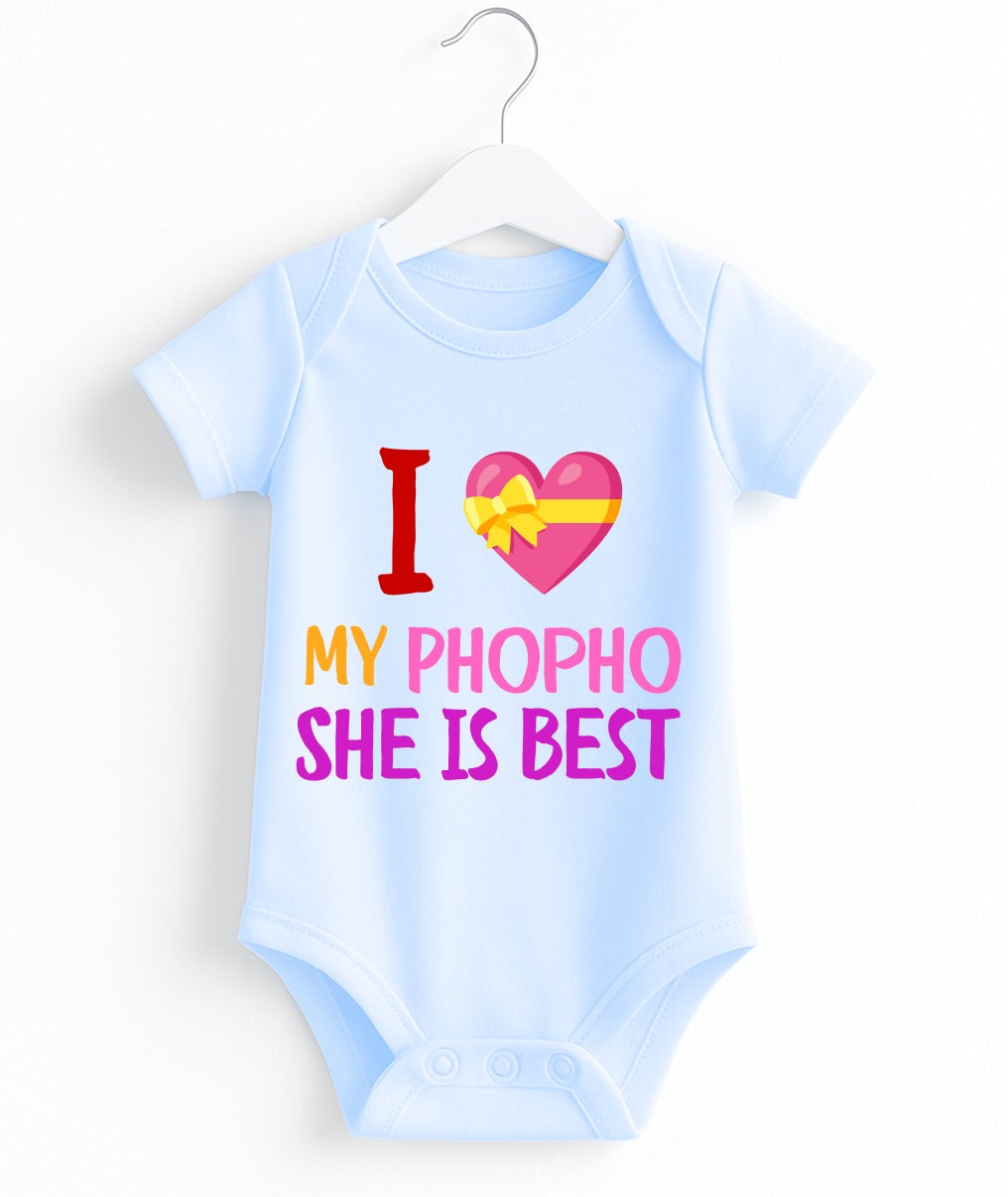 I Love My Phopho Customize Baby Romper