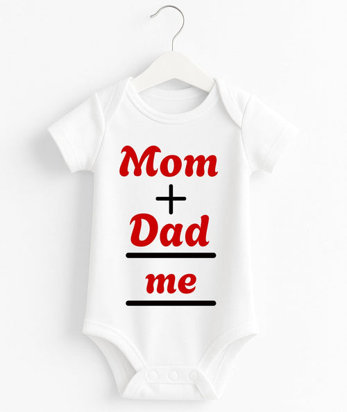 Customize Mom + Dad = Me | Baby Romper