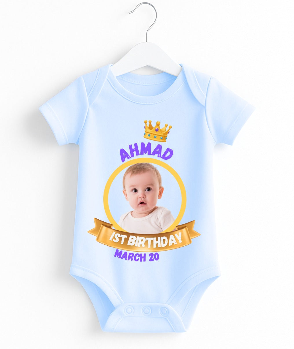 Custom Name And Pic Birthday Romper