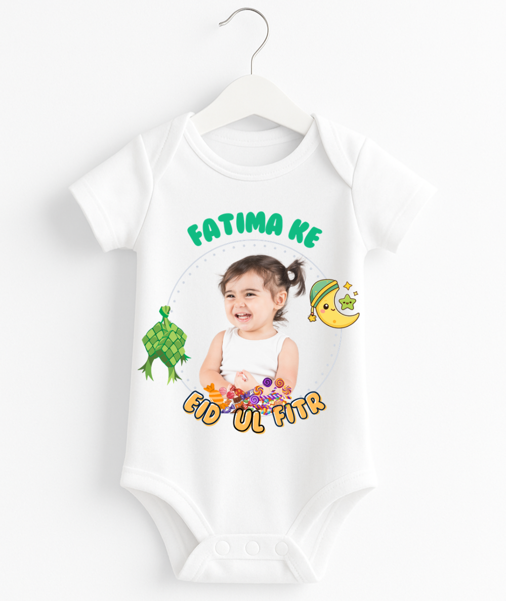 Customize Name & Pic Eid Ul Fitr Romper
