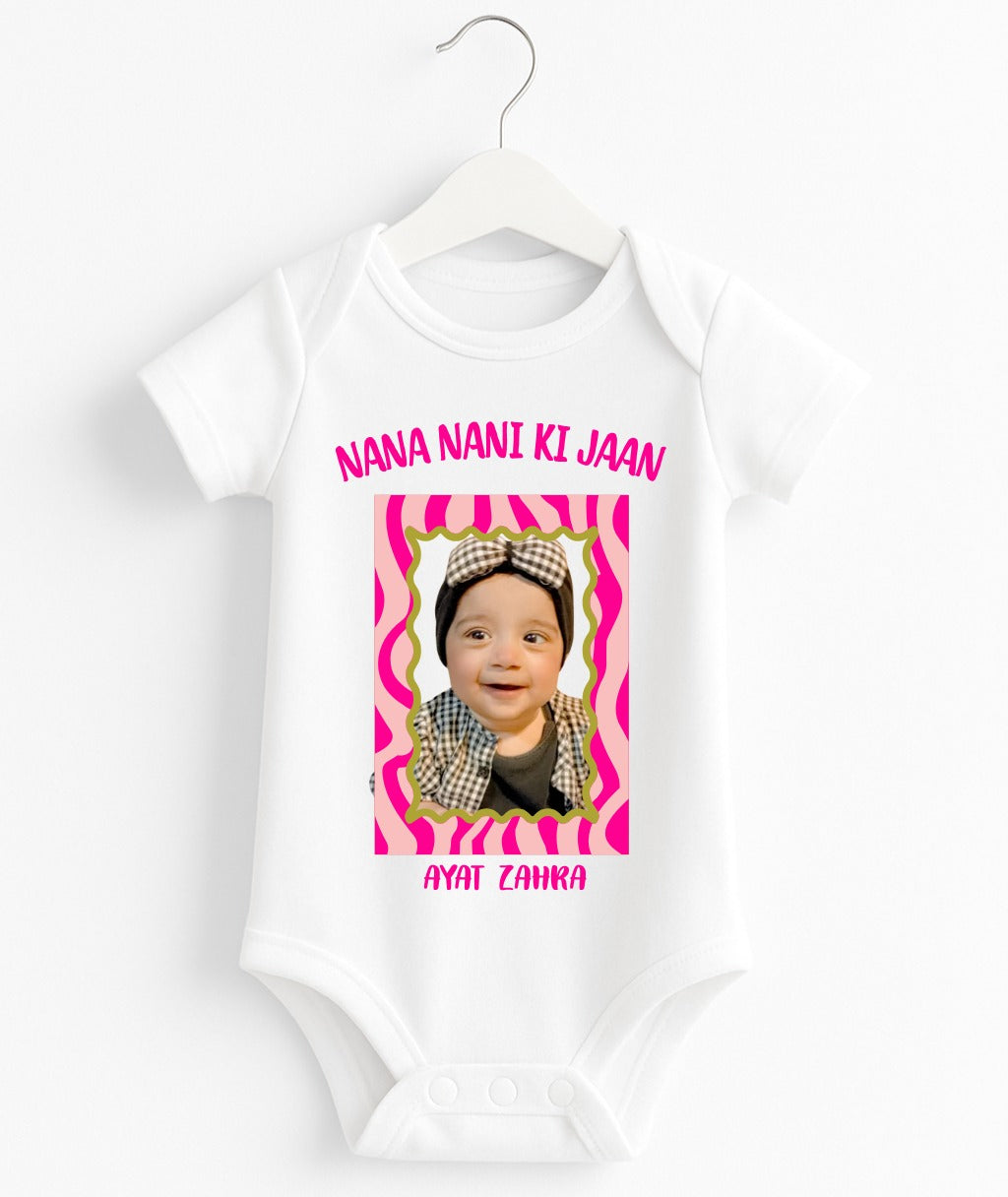 Custom Text And Pic Baby Romper
