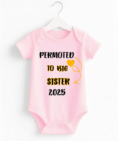 Permoted To Big Sister | Customize Baby Romper