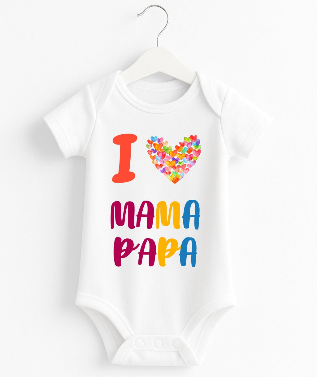 I Love Mama Papa Customize Baby Romper
