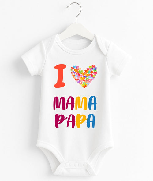 I Love Mama Papa Customize Baby Romper