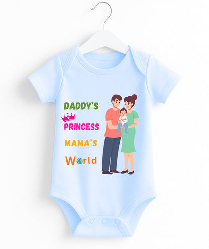 Daddy's Princess Mam's World |  Baby Romper