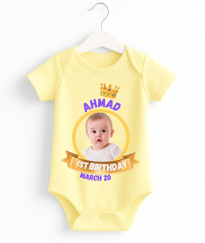 Custom Name And Pic Birthday Romper