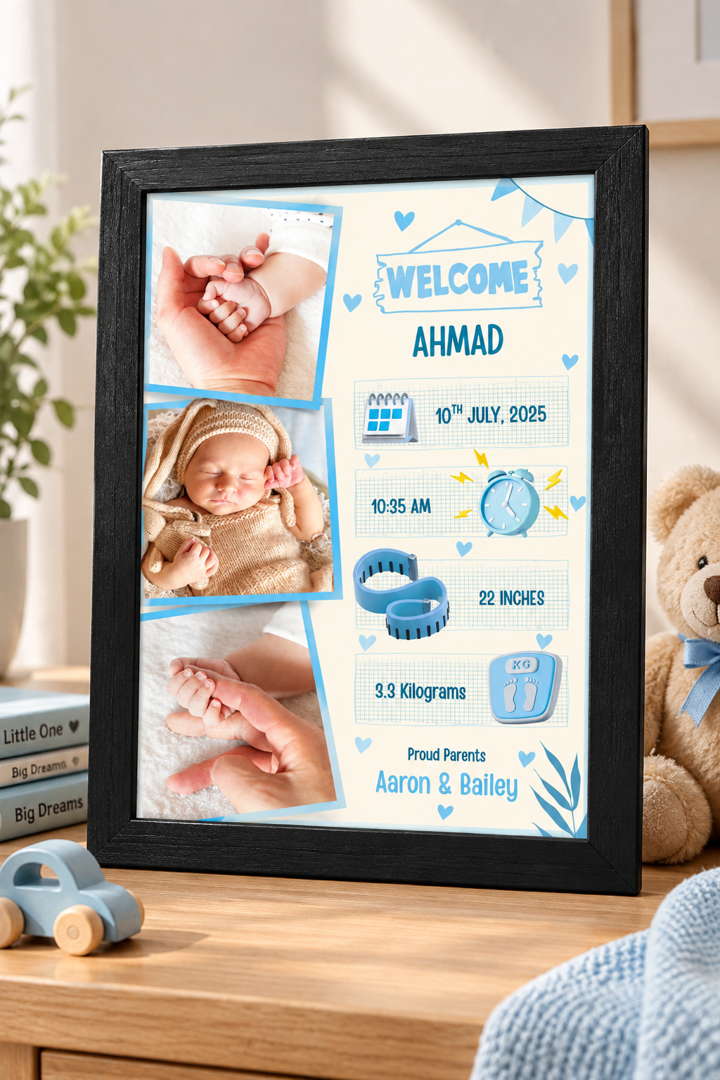 Personalized New Born Frame