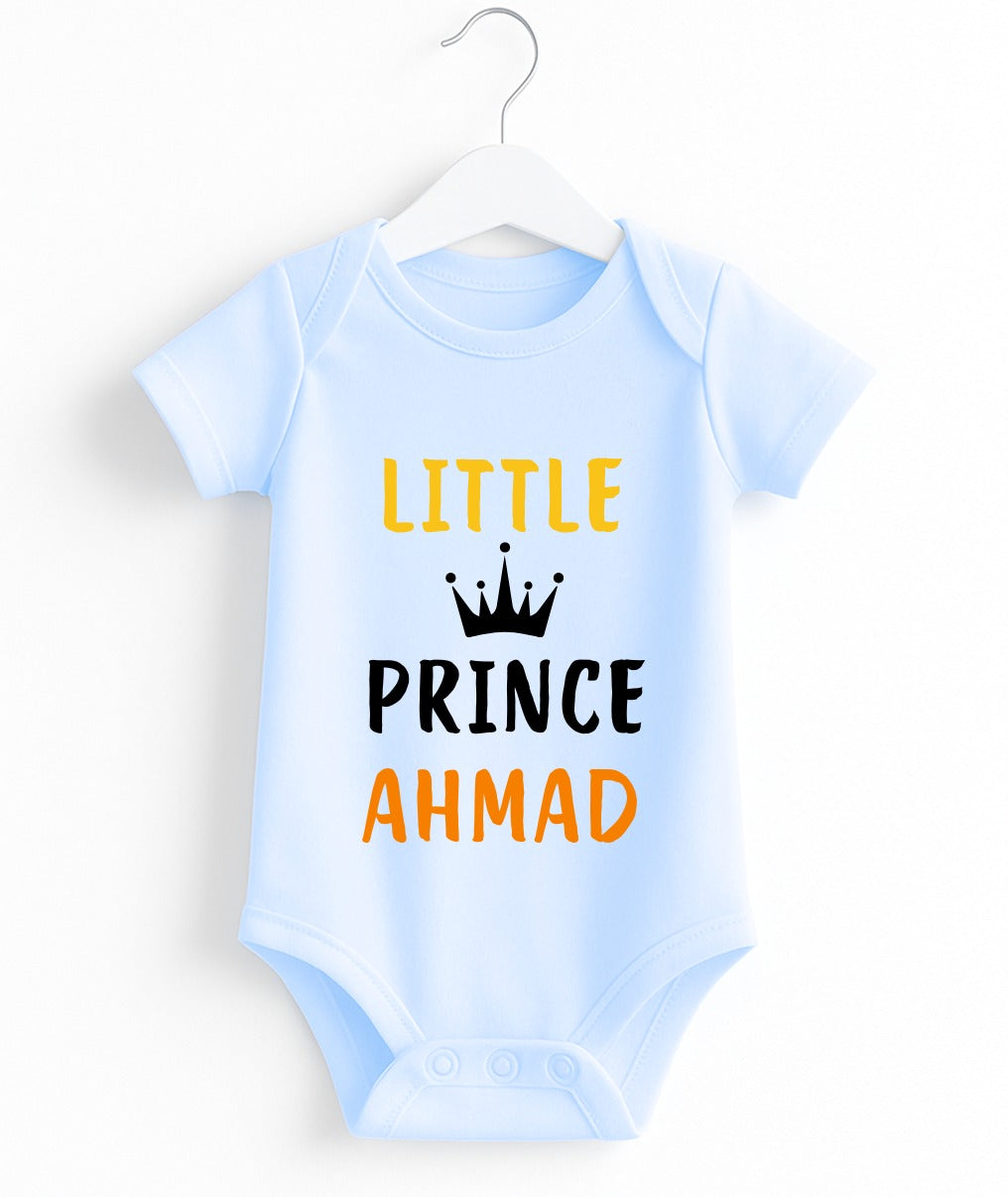 Custom Crown Name Prince Baby Romper