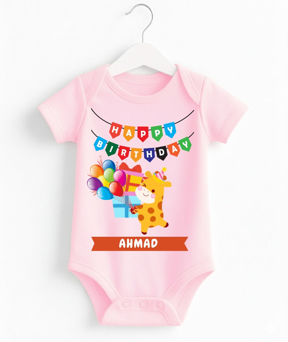 Custom Name Birthday Baby Romper