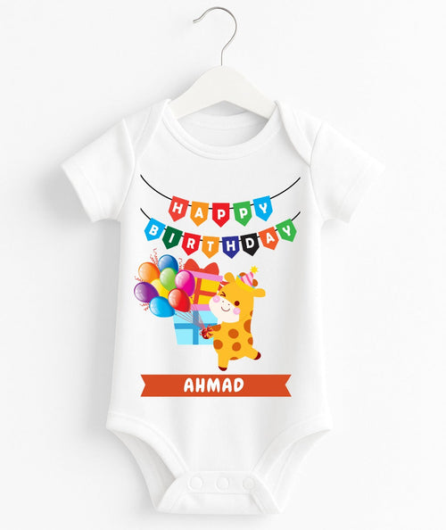 Custom Name Birthday Baby Romper