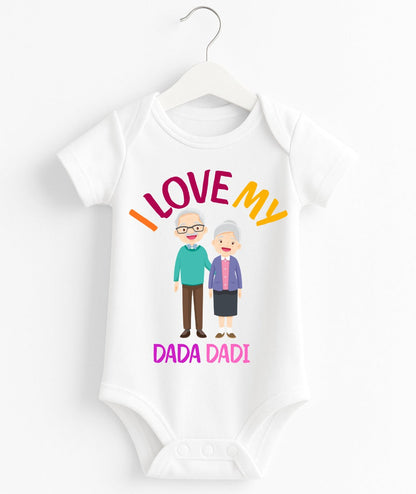 I Love My Dada Dadi Customize Baby Romper