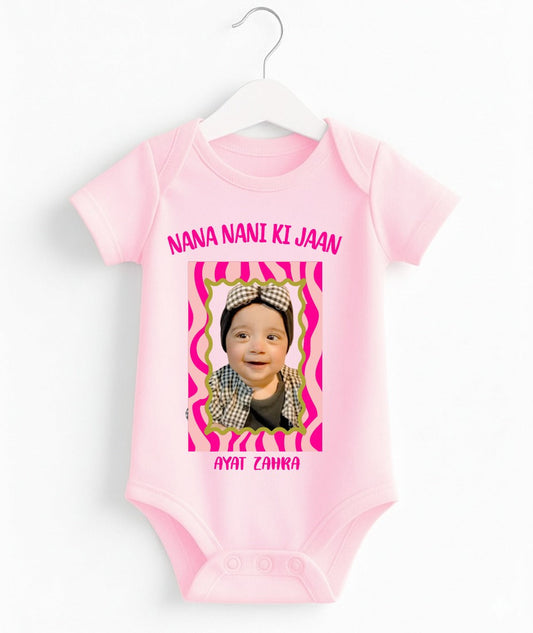 Custom Text And Pic Baby Romper