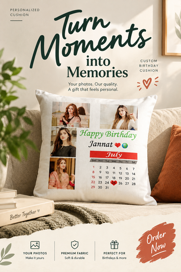 Customized Birthday Cushion
