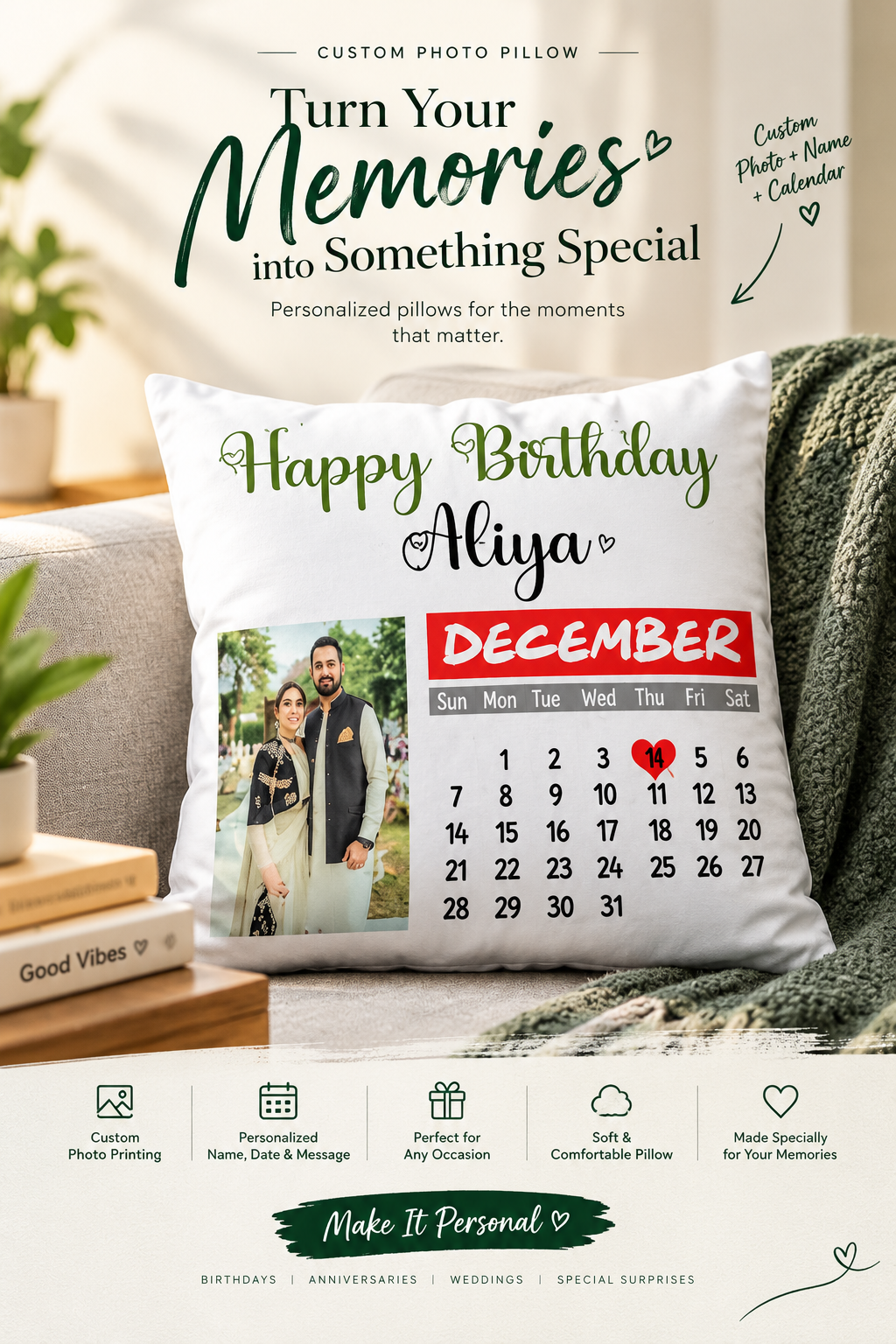 Customize Birthday Pillow