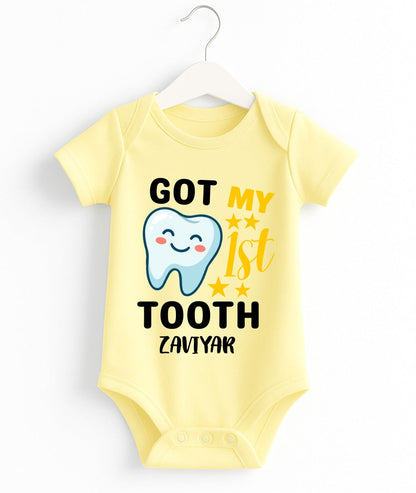 Customize 1st Tooth Baby Romper