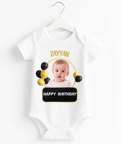 Custom Name And Pic Birthday Romper
