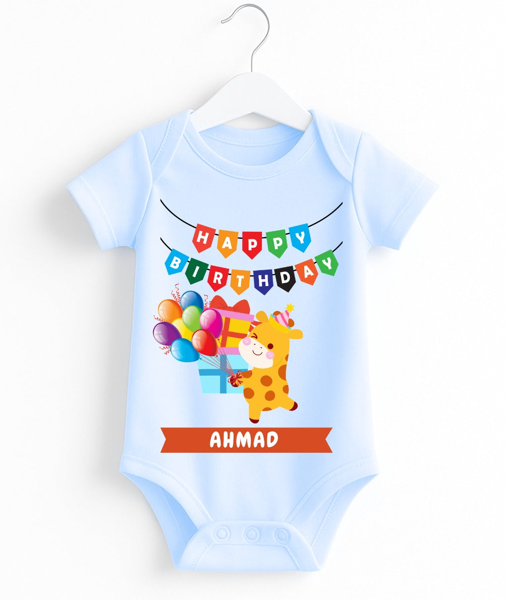 Custom Name Birthday Baby Romper
