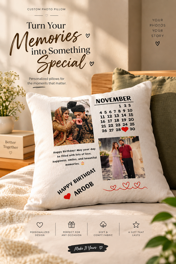 Customize Birthday Photo Pillow