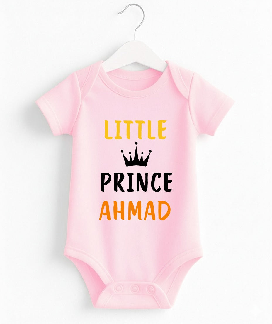 Custom Crown Name Prince Baby Romper