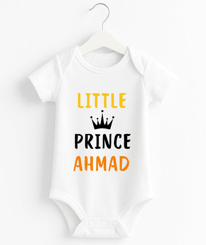 Custom Crown Name Prince Baby Romper