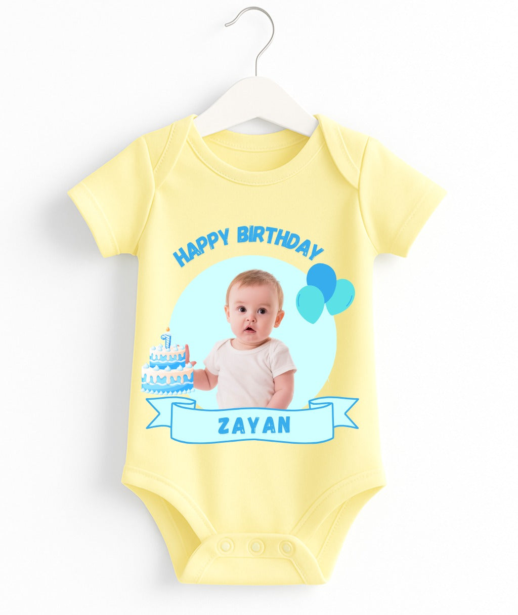 Custom Name And Pic Birthday Romper