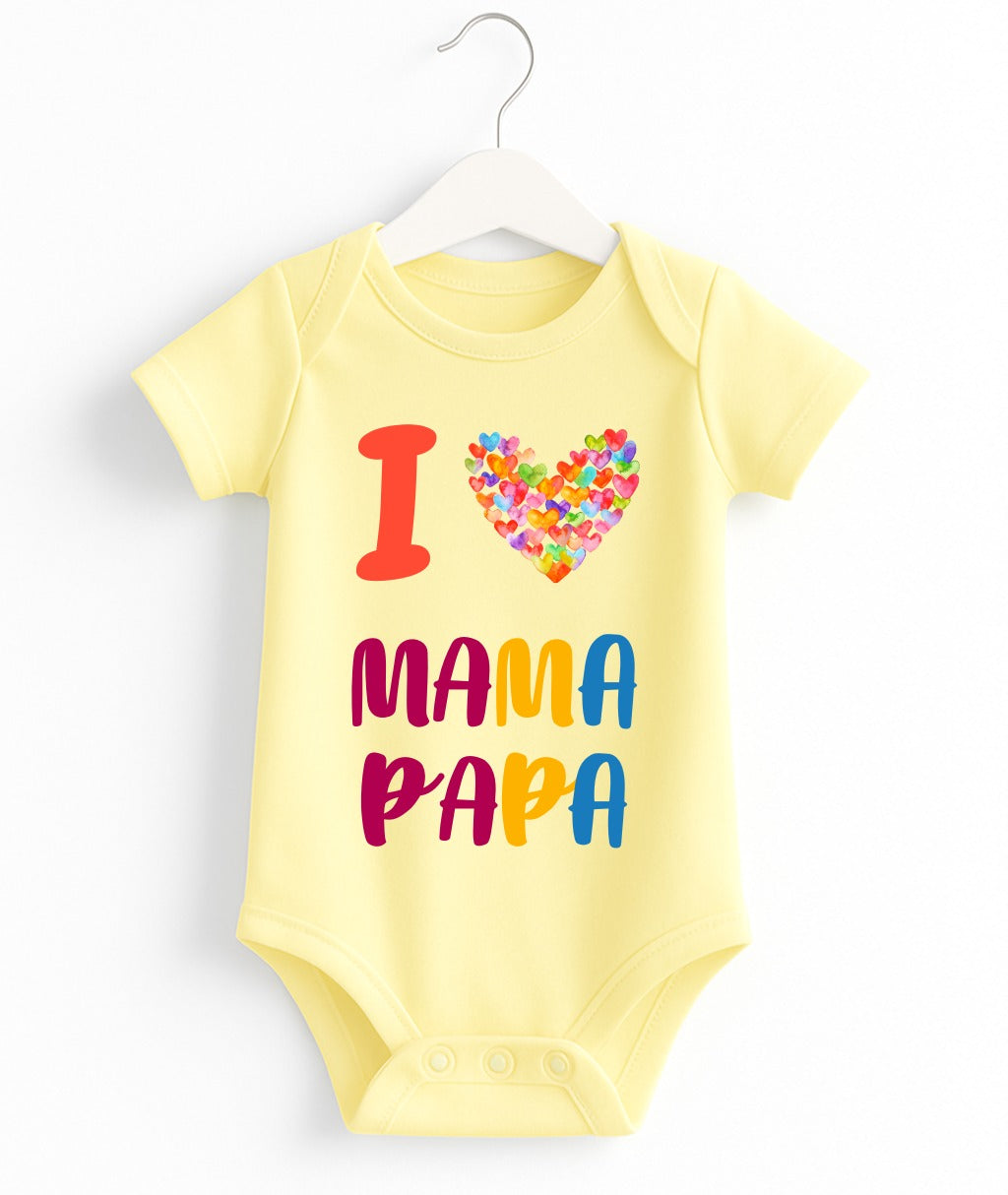 I Love Mama Papa Customize Baby Romper