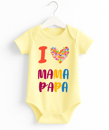 I Love Mama Papa Customize Baby Romper