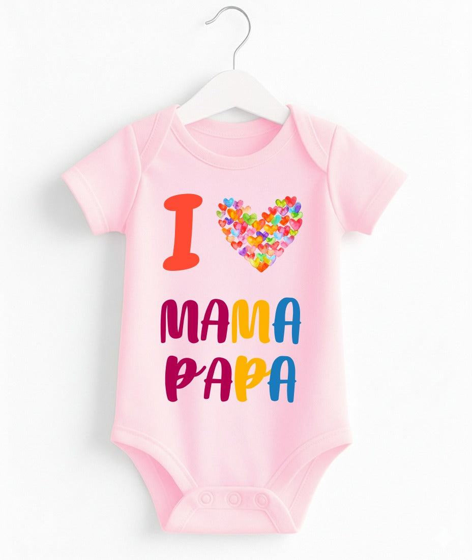 I Love Mama Papa Customize Baby Romper