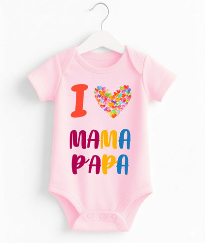 I Love Mama Papa Customize Baby Romper