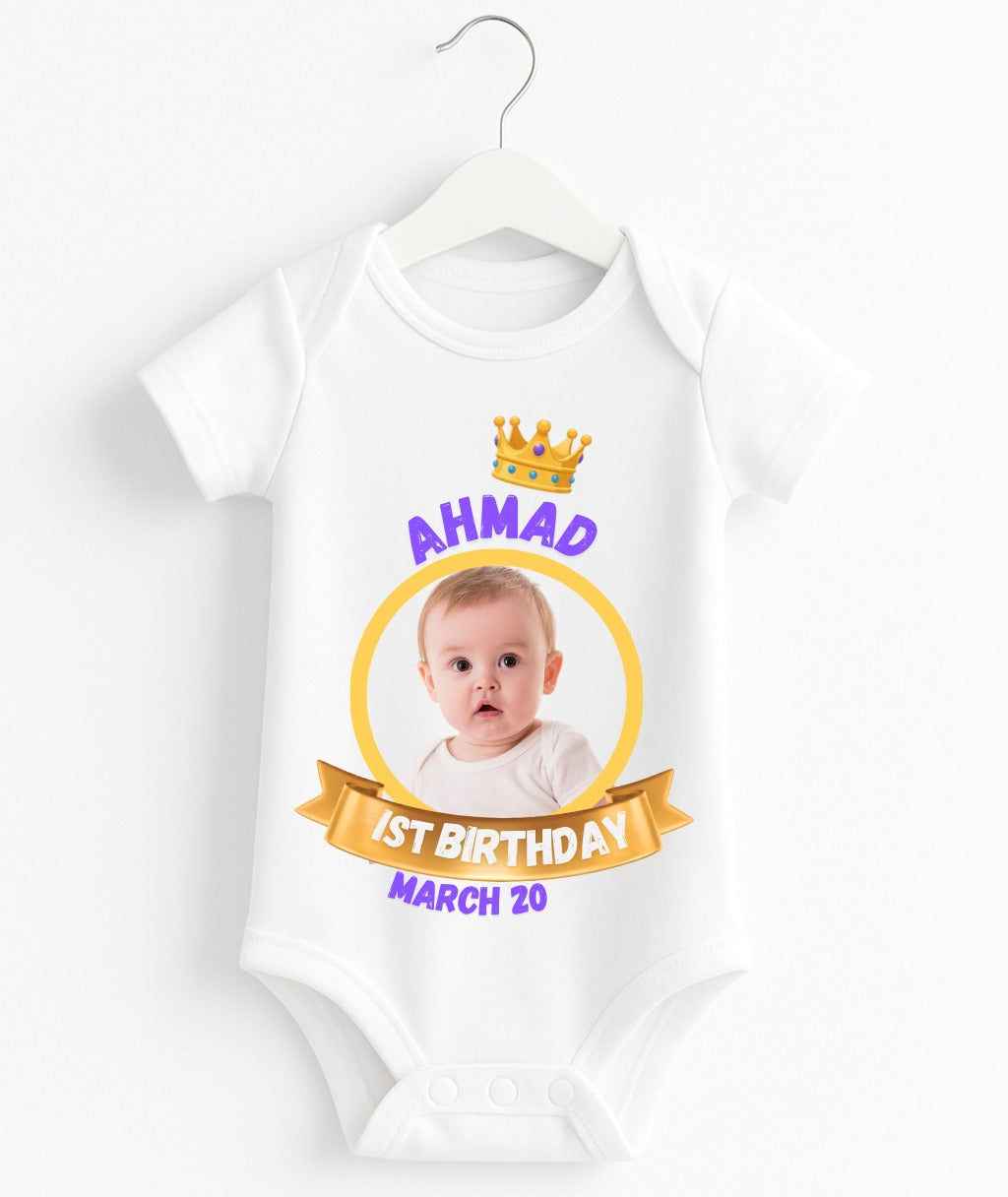 Custom Name And Pic Birthday Romper