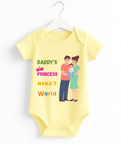 Daddy's Princess Mam's World |  Baby Romper