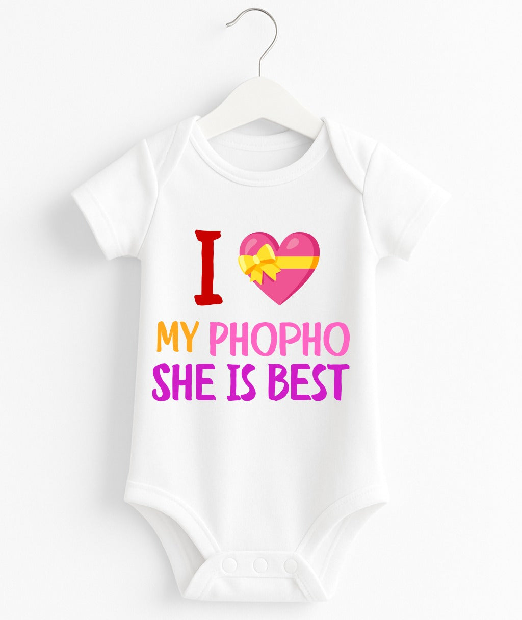 I Love My Phopho Customize Baby Romper