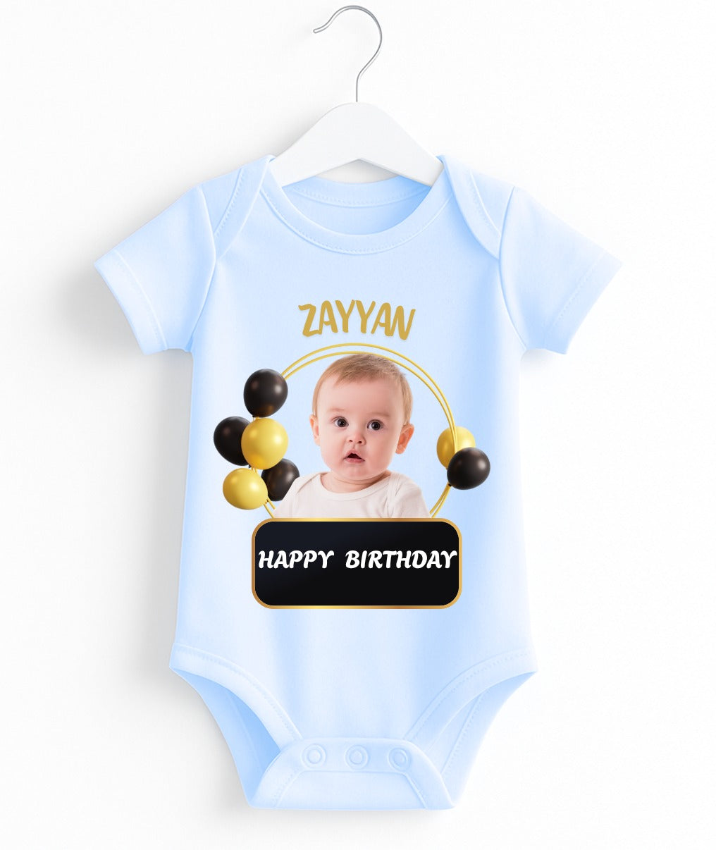 Custom Name And Pic Birthday Romper