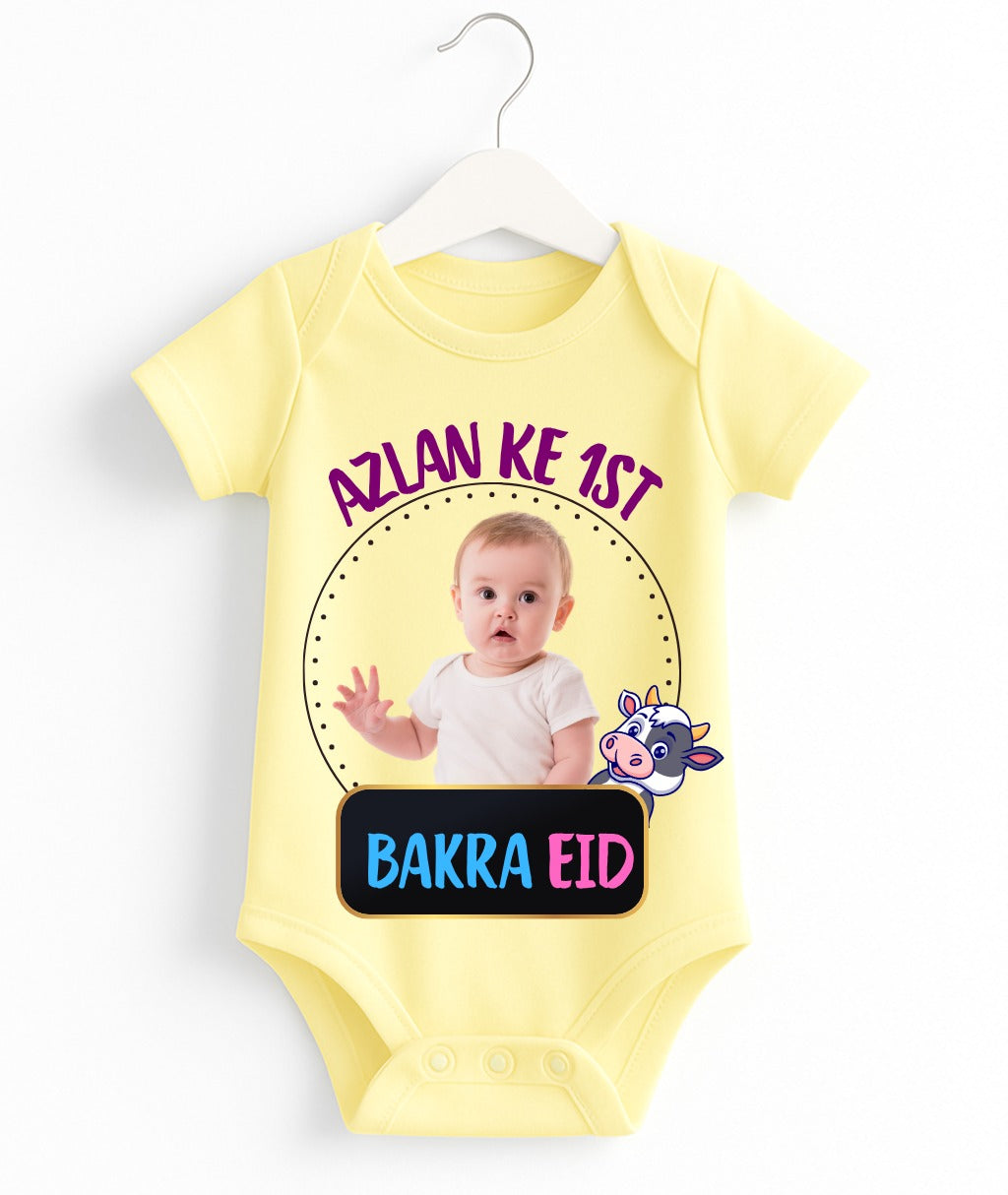 Custom Name And Pic 1st Bakra Eid Romper