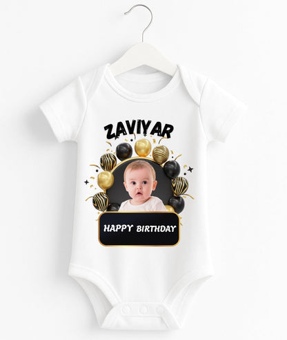 Custom Name And Pic Birthday Romper