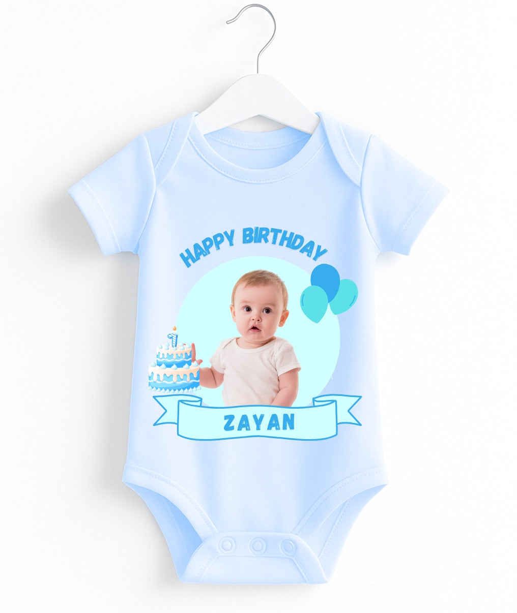 Custom Name And Pic Birthday Romper