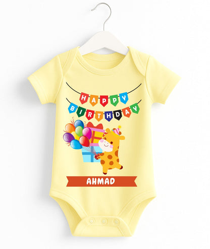 Custom Name Birthday Baby Romper