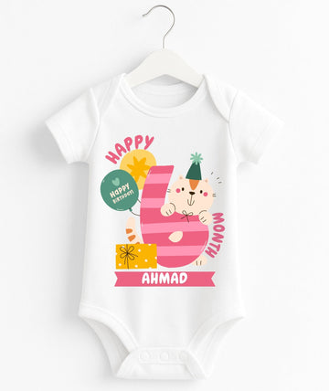 Happy 6th Month Baby Romper