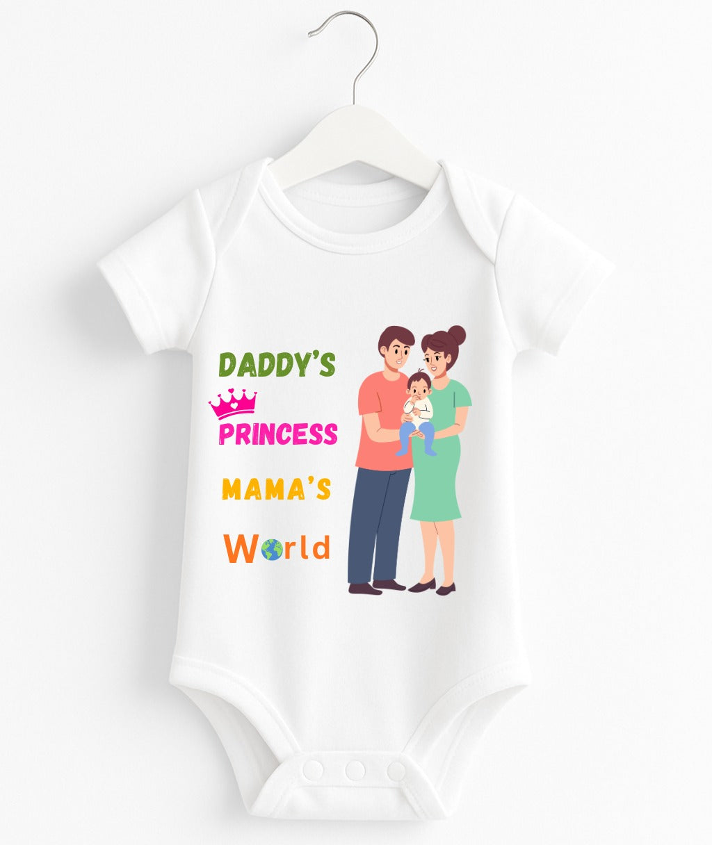 Daddy's Princess Mam's World |  Baby Romper