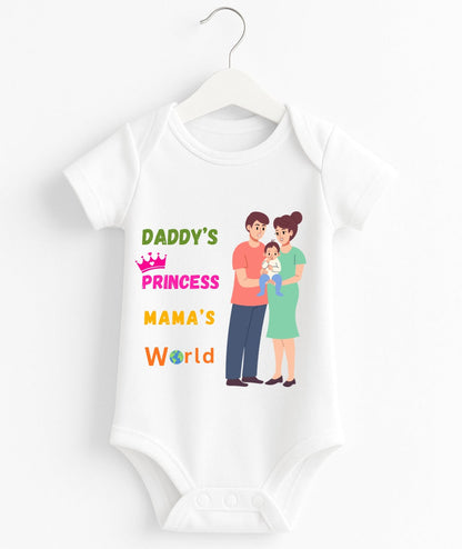 Daddy's Princess Mam's World |  Baby Romper