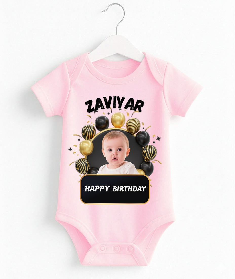 Custom Name And Pic Birthday Romper