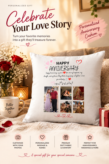 Personalized Anniversary Pillow