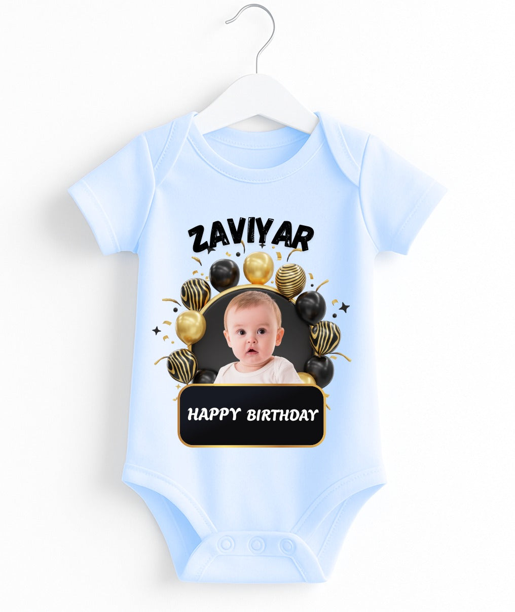 Custom Name And Pic Birthday Romper