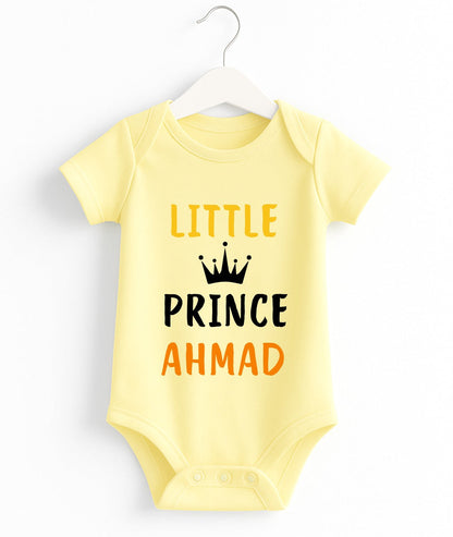 Custom Crown Name Prince Baby Romper