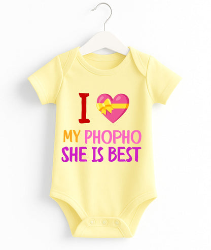 I Love My Phopho Customize Baby Romper