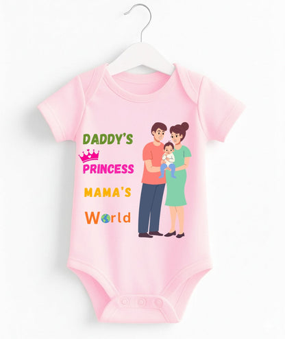 Daddy's Princess Mam's World |  Baby Romper